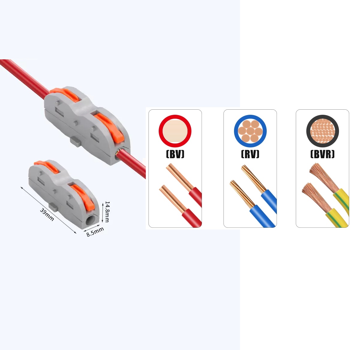 DIY・工具 :: ワンタッチコネクター差し込みコネクタ 0.08-4mm² 32A 1in1out電気配線 接続 コネクター 電線コネクタ  ランプドッキング加工品 k100000151 zai10