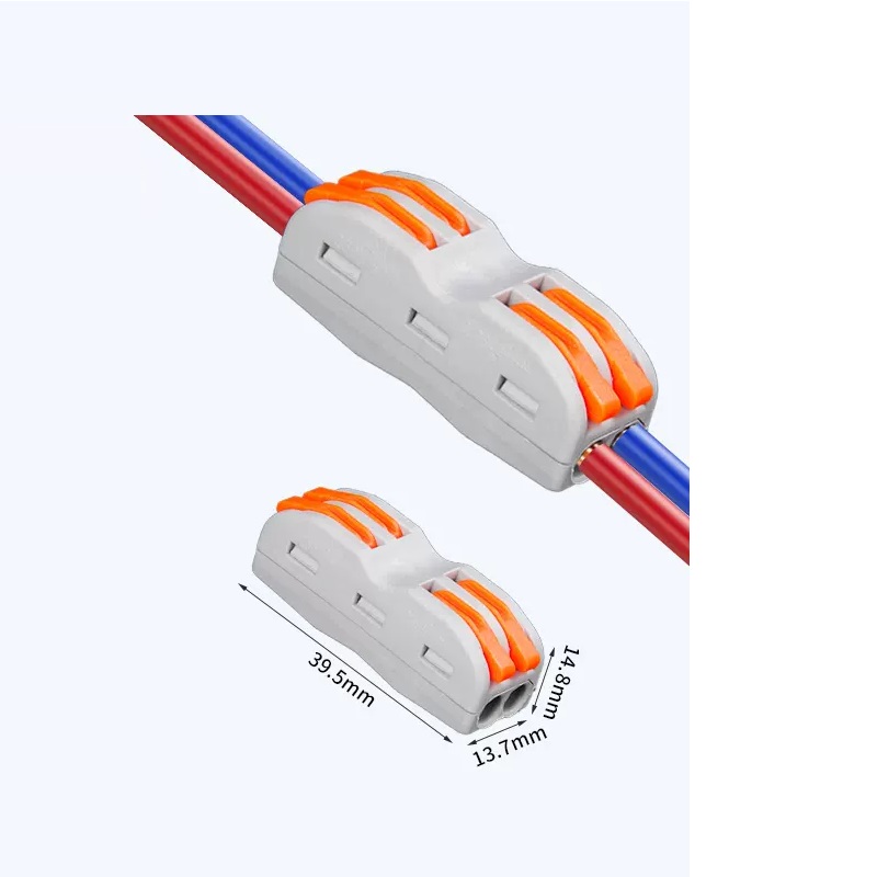 DIY・工具 :: ワンタッチコネクター差し込みコネクタ 0.08-4.0mm² 32A 2in2out電気配線 接続 コネクター 電線コネクタ  ランプドッキング加工品 k100000153 zai10